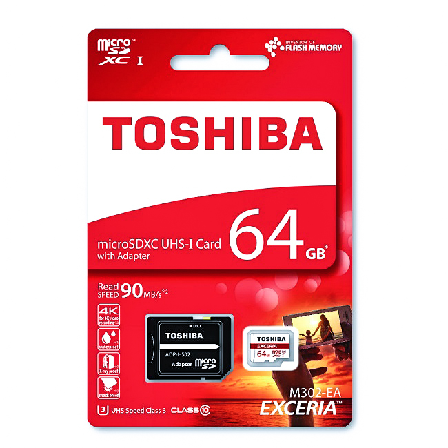   Toshiba Exceria micro SDXC 64Gb Class 10 4K U3 90Mb/s