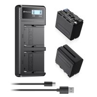 2 аккумулятора + зарядное устройство Powerextra NP-F970 (Type-C)